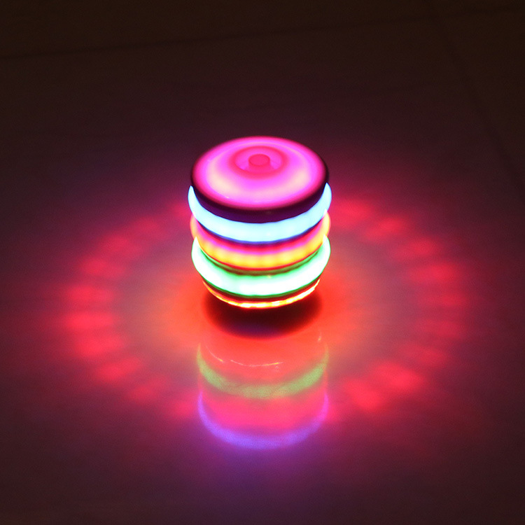 Children's Luminous Toys Colorful Flash Imitation Wood Gyro Light Music Sound Electric Gyro Night Market Stall Wholesale