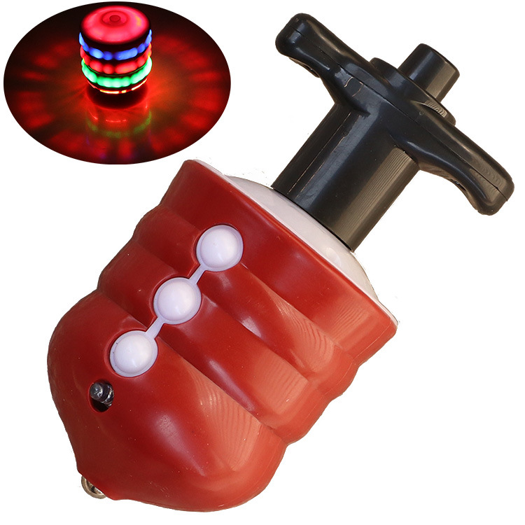 Children's Luminous Toys Colorful Flash Imitation Wood Gyro Light Music Sound Electric Gyro Night Market Stall Wholesale