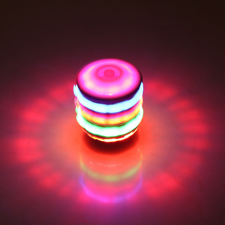 Children's Luminous Toys Colorful Flash Imitation Wood Gyro Light Music Sound Electric Gyro Night Market Stall Wholesale