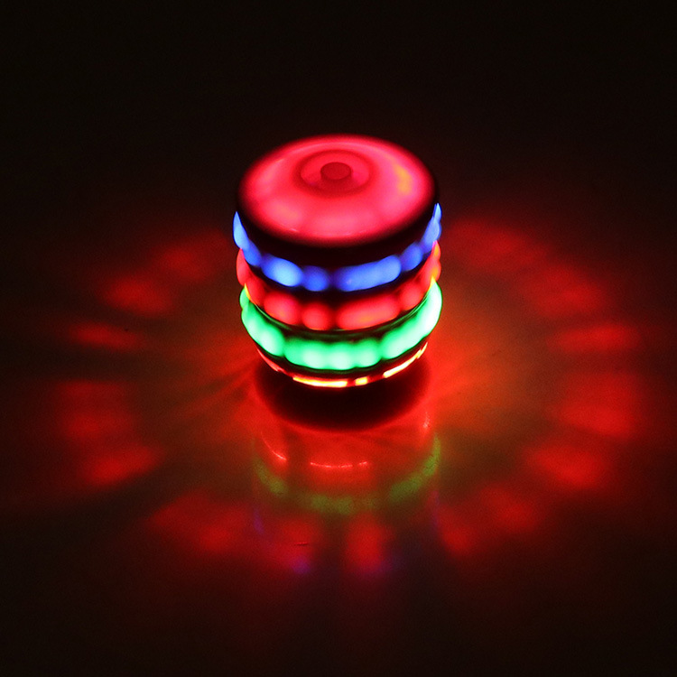 Children's Luminous Toys Colorful Flash Imitation Wood Gyro Light Music Sound Electric Gyro Night Market Stall Wholesale