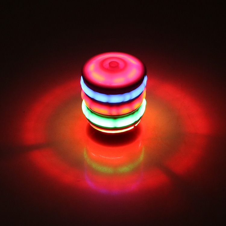Children's Luminous Toys Colorful Flash Imitation Wood Gyro Light Music Sound Electric Gyro Night Market Stall Wholesale