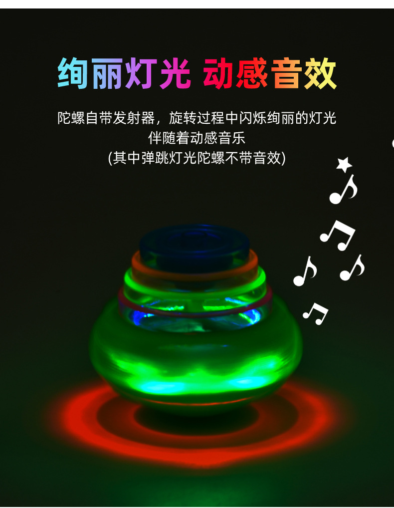 Internet Celebrity Children's Luminous Toys Light Music Gyro Rotating Toy Boys and Girls Stall Square Wholesale Cross-Border