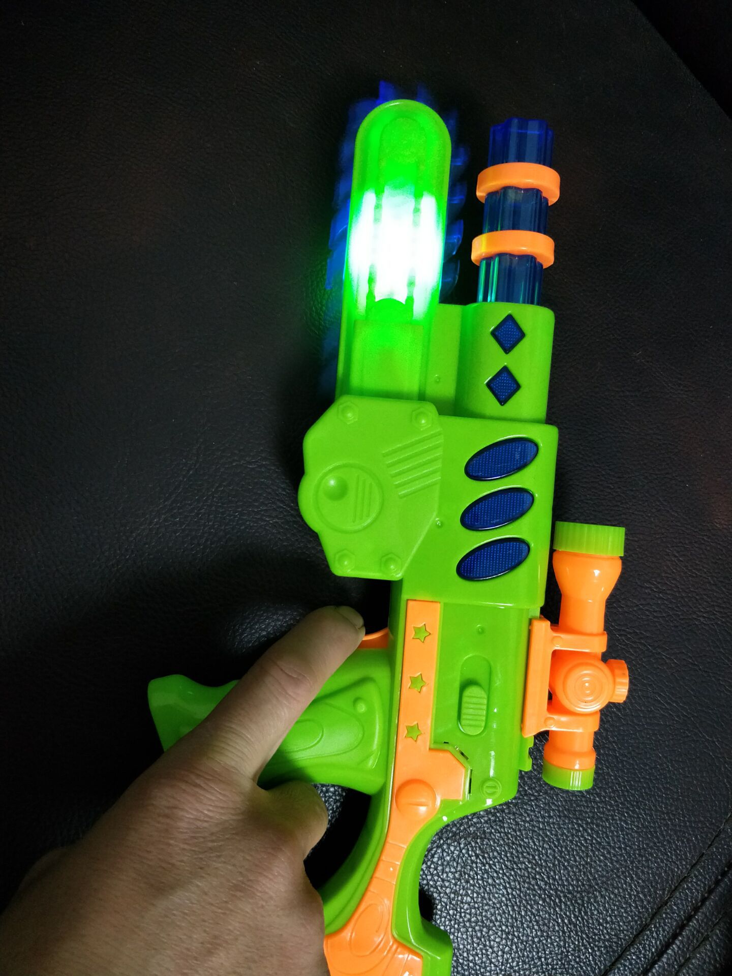 New Strange Children's Electric Music Toy Gun with Light Vibration Chainsaw Stall Hot Sale Children's Luminous Toys