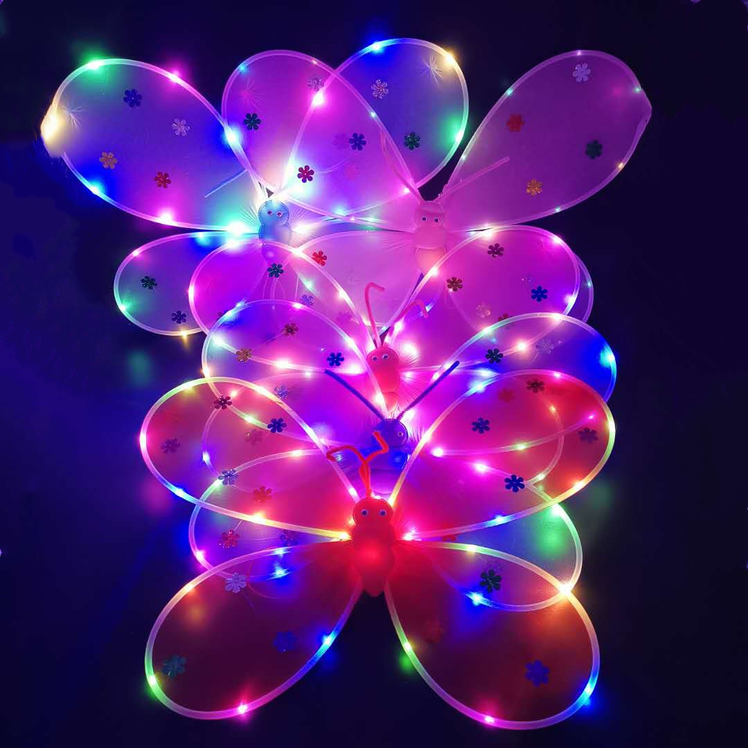 Light-Emitting Butterfly Wings Three-Piece Children's Festival Performance Props Children's Luminous Wings Children's Luminous Toys Light-Emitting Butterfly Wings Three-Piece Children's Festival Performance Props Children's Luminous Wings Children's Luminous Toys