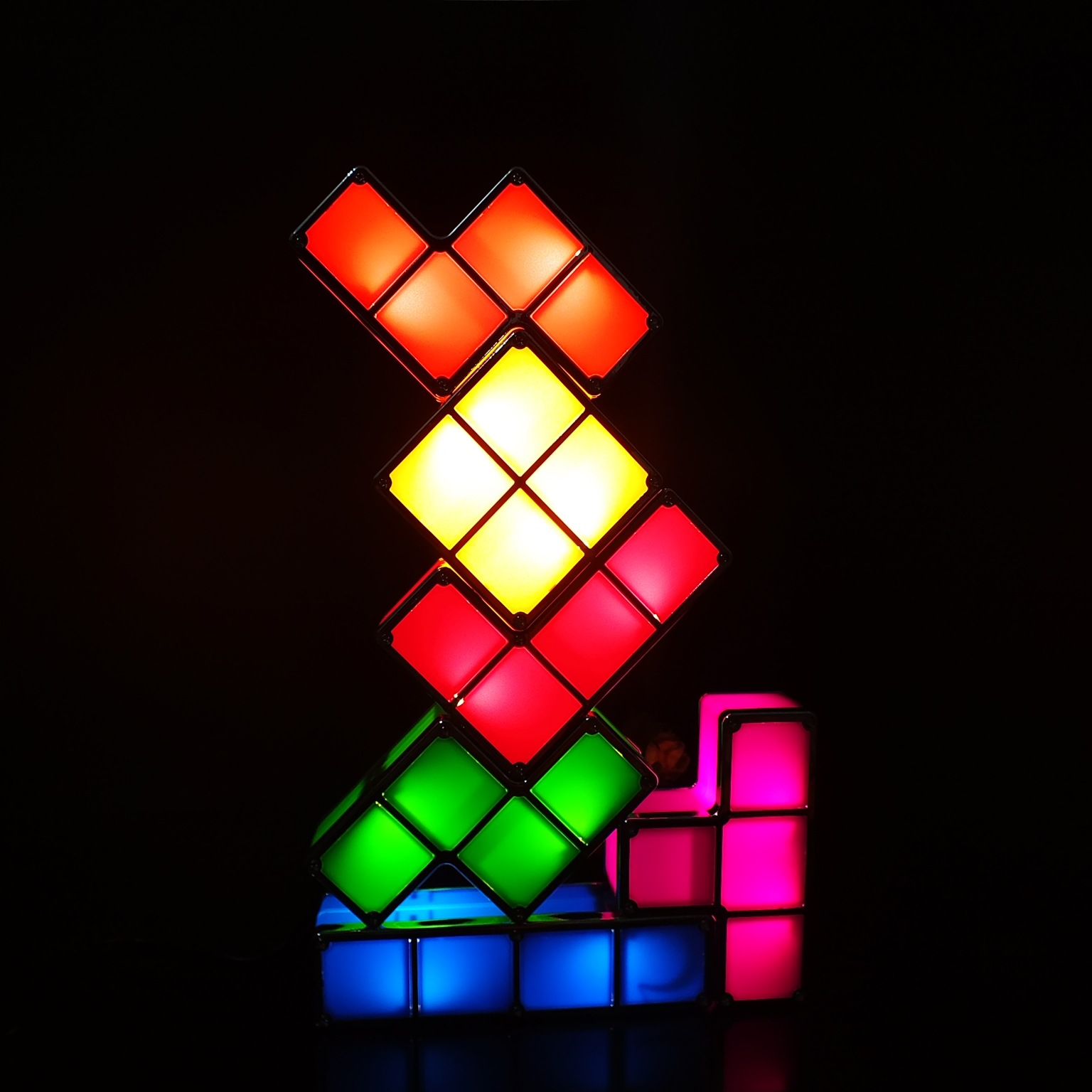 Tetris Led Colorful Children&#039;s DIY Creative Small Night Lamp Christmas Gift New Exotic Luminous Toys