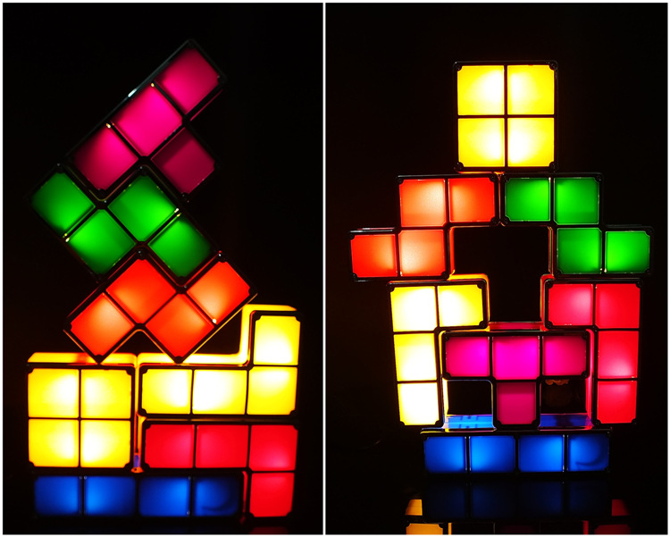 Tetris Led Colorful Children's DIY Creative Small Night Lamp Christmas Gift New Exotic Luminous Toys Tetris Led Colorful Children's DIY Creative Small Night Lamp Christmas Gift New Exotic Luminous Toys