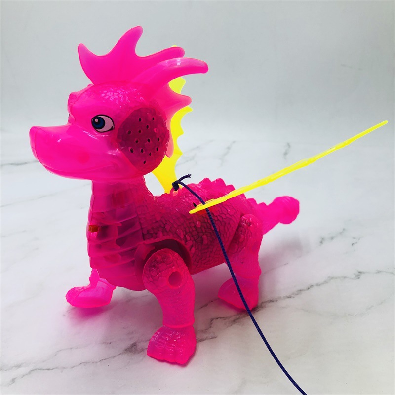 Electric Leash Flying Dragon Music Leash Dinosaur Simulation Dinosaur Hot Sale Stall Luminous Toys Wholesale