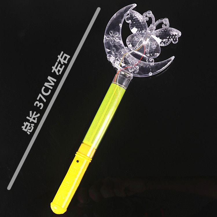 Fairy Wand Children's Luminous Toys Colorful Star Moon Magic Wand Wholesale Ice Princess Qiyuan Crown Flash Stick Fairy Wand Children's Luminous Toys Colorful Star Moon Magic Wand Wholesale Ice Princess Qiyuan Crown Flash Stick