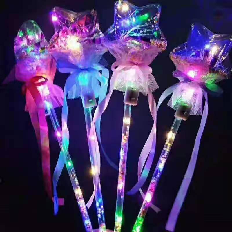 New Flash Magic Wand Children's Luminous Toys Stall Drainage Bounce Ball Star Sky Ball Cartoon Magic Stick Props New Flash Magic Wand Children's Luminous Toys Stall Drainage Bounce Ball Star Sky Ball Cartoon Magic Stick Props