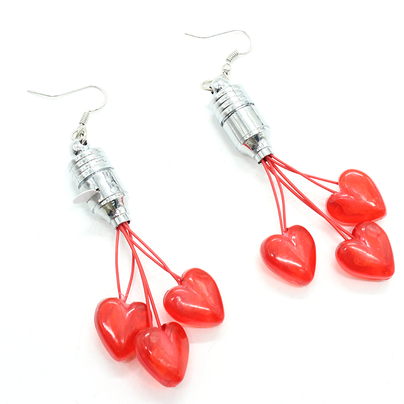ZD Shiny Ear Stud Luminous Toys Cheering Props Party Supplies Factory Direct Sales Foreign Trade Popular Style Heart-Shaped LED ZD Shiny Ear Stud Luminous Toys Cheering Props Party Supplies Factory Direct Sales Foreign Trade Popular Style Heart-Shaped LED