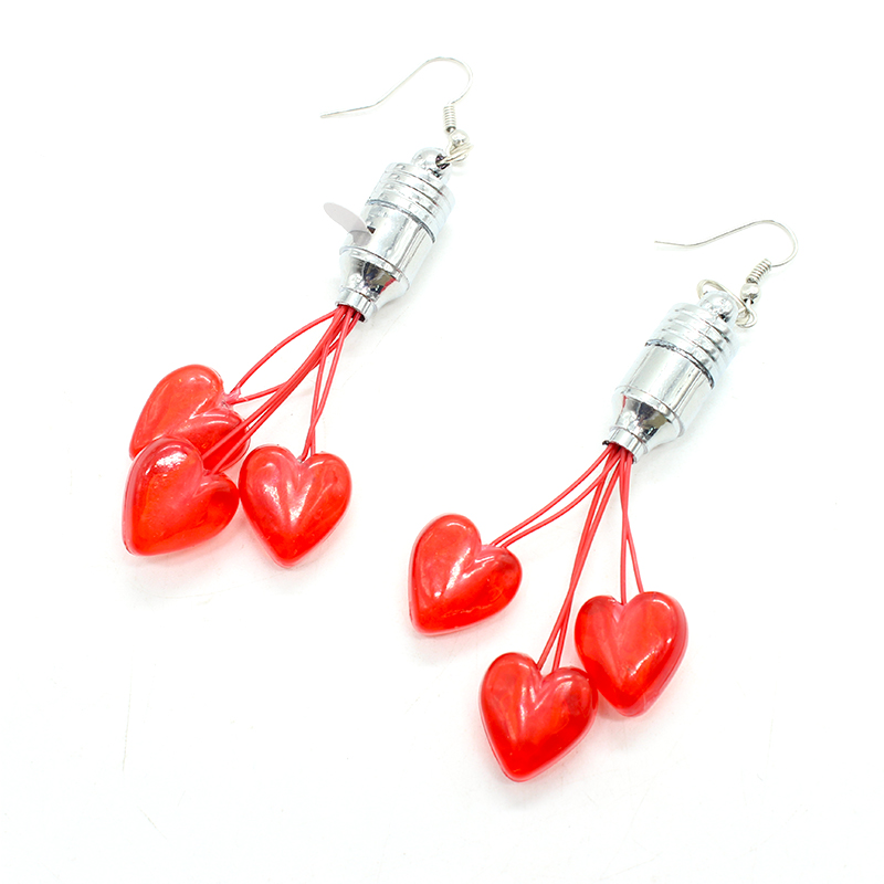 ZD Shiny Ear Stud Luminous Toys Cheering Props Party Supplies Factory Direct Sales Foreign Trade Popular Style Heart-Shaped LED ZD Shiny Ear Stud Luminous Toys Cheering Props Party Supplies Factory Direct Sales Foreign Trade Popular Style Heart-Shaped LED