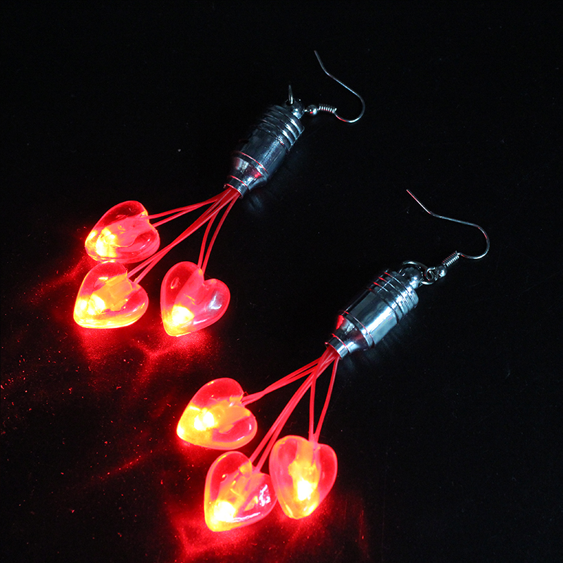 ZD Shiny Ear Stud Luminous Toys Cheering Props Party Supplies Factory Direct Sales Foreign Trade Popular Style Heart-Shaped LED ZD Shiny Ear Stud Luminous Toys Cheering Props Party Supplies Factory Direct Sales Foreign Trade Popular Style Heart-Shaped LED