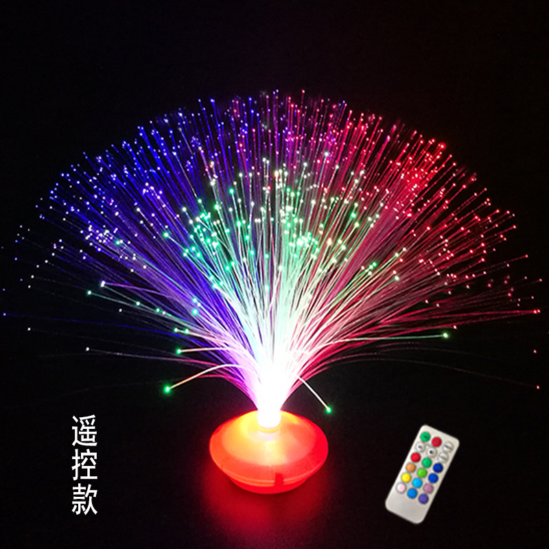 Wholesale Led Colorful Color Changing Optical Fiber Lamp Optic Fiber Flower Stall Night Market Toys Children&#039;s Luminous Toys Electronic Products