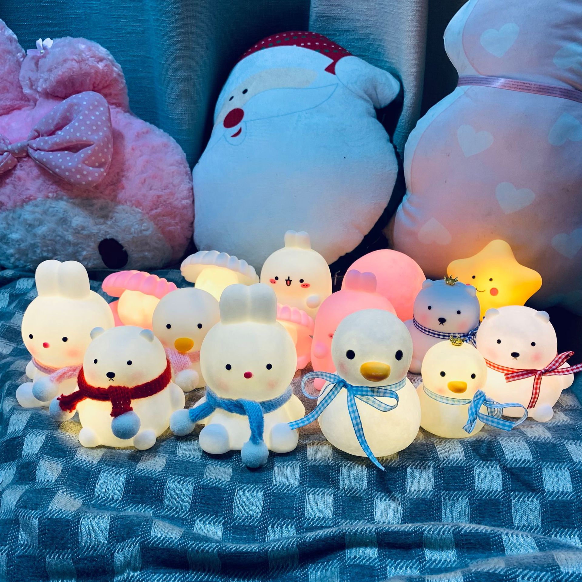 Popular Led Vinyl Small Night Lamp Duck Cartoon Ins Creative Night Market Stall Supply Night Market Children&#039;s Luminous Toys