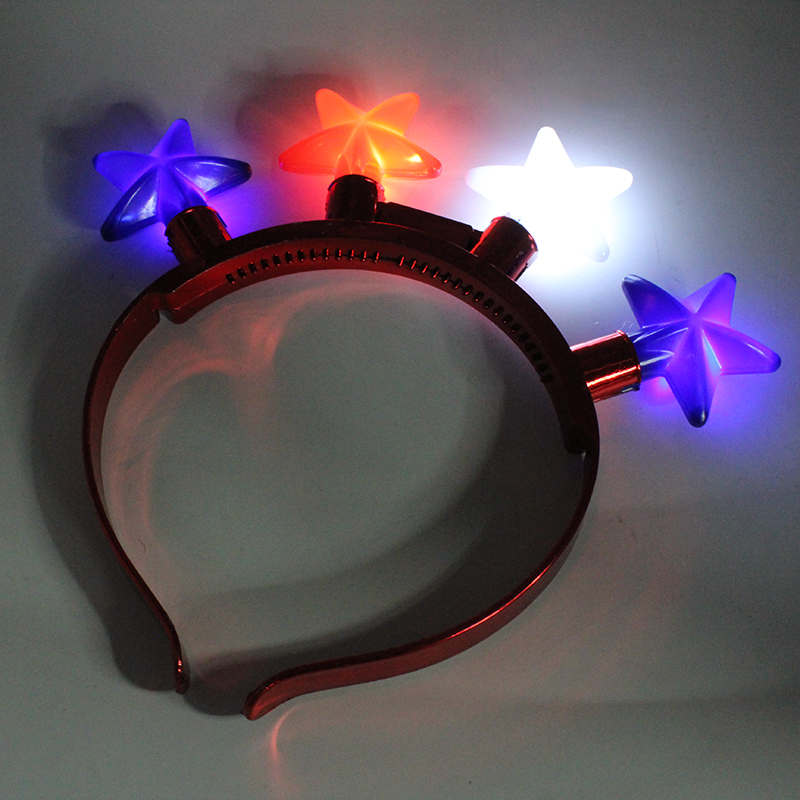 ZD Factory Direct Sales Foreign Trade Popular Style Luminous Led Five-Pointed Star Head Buckle Halloween Christmas Customized Luminous Toys ZD Factory Direct Sales Foreign Trade Popular Style Luminous Led Five-Pointed Star Head Buckle Halloween Christmas Customized Luminous Toys