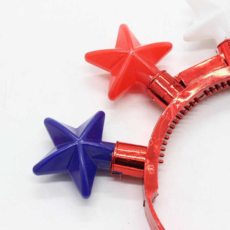 ZD Factory Direct Sales Foreign Trade Popular Style Luminous Led Five-Pointed Star Head Buckle Halloween Christmas Customized Luminous Toys ZD Factory Direct Sales Foreign Trade Popular Style Luminous Led Five-Pointed Star Head Buckle Halloween Christmas Customized Luminous Toys