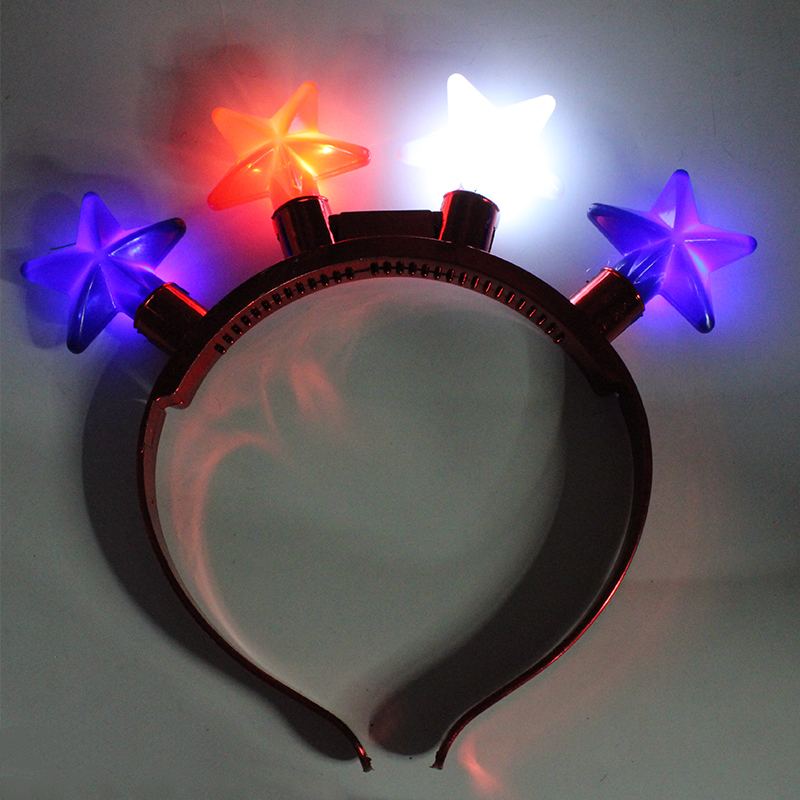 ZD Factory Direct Sales Foreign Trade Popular Style Luminous Led Five-Pointed Star Head Buckle Halloween Christmas Customized Luminous Toys ZD Factory Direct Sales Foreign Trade Popular Style Luminous Led Five-Pointed Star Head Buckle Halloween Christmas Customized Luminous Toys