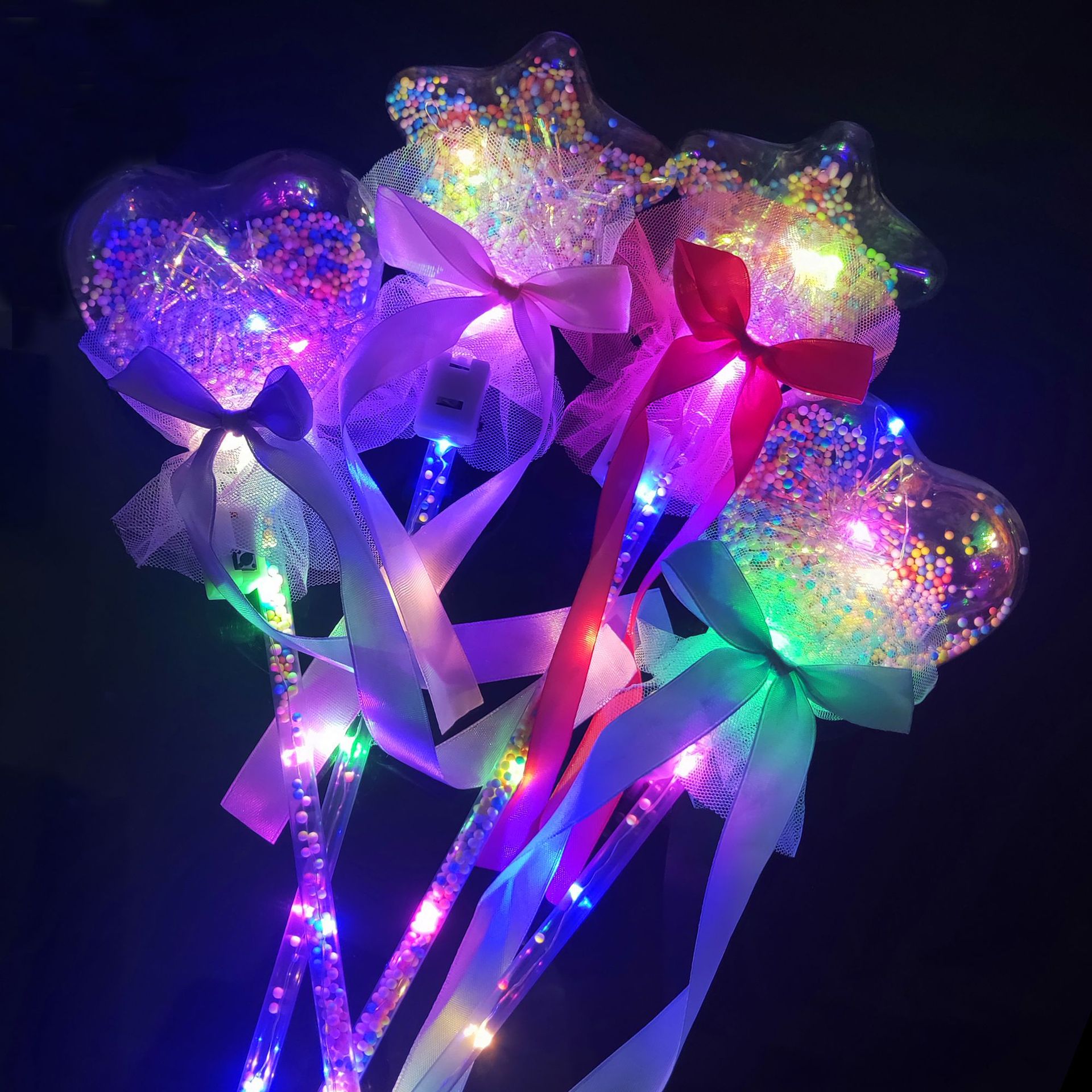 New LED Flash Bounce Ball Love Star Glow Stick Children's Luminous Toys Stall Star Sky Ball Magic Wand New LED Flash Bounce Ball Love Star Glow Stick Children's Luminous Toys Stall Star Sky Ball Magic Wand
