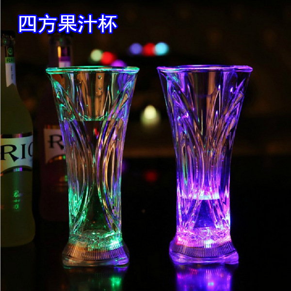 Colorful Luminous Cup Water Induction Colorful Beer Steins Pouring Water Is Bright Color Changing Luminous Cup Bar KTV Wine Glass