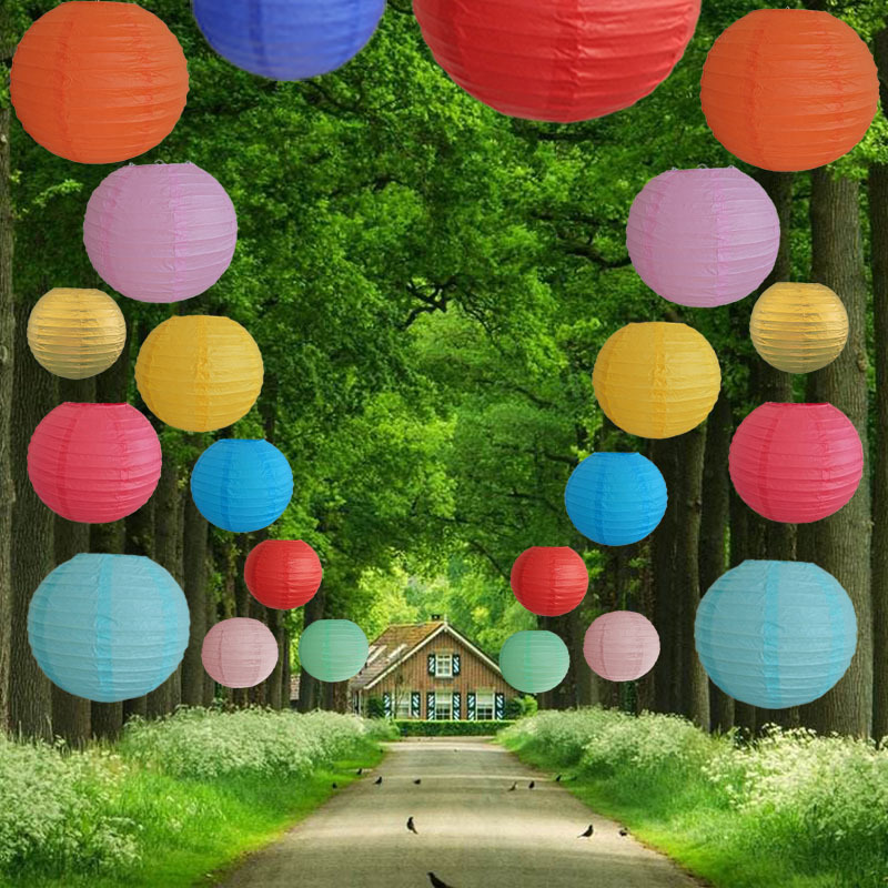 Factory Wholesale Chinese Lantern Paper Lamp Shade New Year&#039;s Day Spring Festival Wedding Kindergarten DIY Painting Festive Wedding LED Lantern