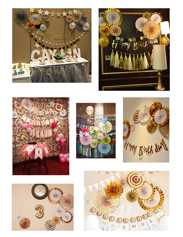 Festival Decorative Paper Flower Fan Paper Flower Set Wedding Children's Birthday Party Children's Day Classroom Layout Supplies Festival Decorative Paper Flower Fan Paper Flower Set Wedding Children's Birthday Party Children's Day Classroom Layout Supplies