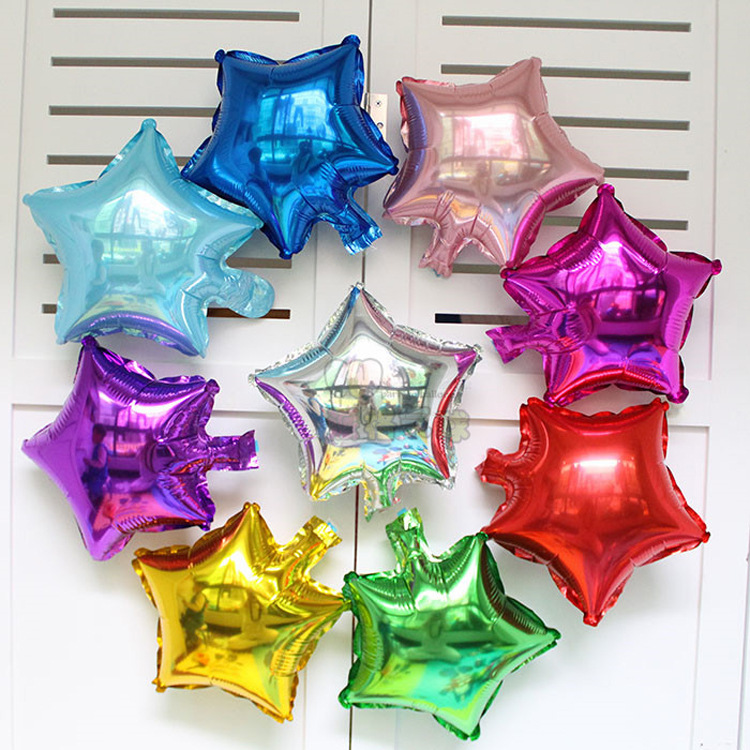  18-Inch Five-Pointed Star Aluminum Foil Balloon Wedding Holiday Decoration Party Arrangement Aluminum Film Balloon