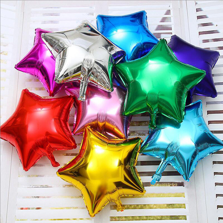  18-Inch Five-Pointed Star Aluminum Foil Balloon Wedding Holiday Decoration Party Arrangement Aluminum Film Balloon