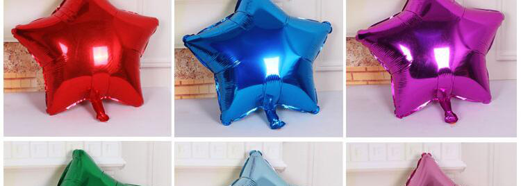 18-Inch Five-Pointed Star Aluminum Foil Balloon Wedding Holiday Decoration Party Arrangement Aluminum Film Balloon 18-Inch Five-Pointed Star Aluminum Foil Balloon Wedding Holiday Decoration Party Arrangement Aluminum Film Balloon