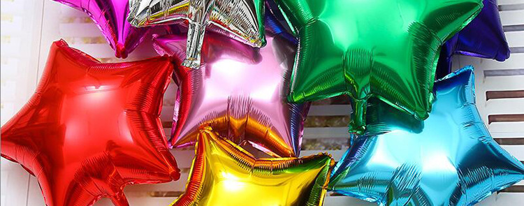 18-Inch Five-Pointed Star Aluminum Foil Balloon Wedding Holiday Decoration Party Arrangement Aluminum Film Balloon 18-Inch Five-Pointed Star Aluminum Foil Balloon Wedding Holiday Decoration Party Arrangement Aluminum Film Balloon