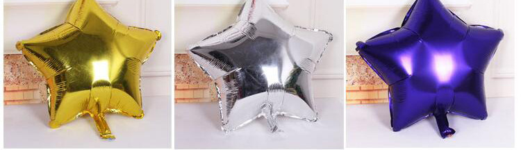18-Inch Five-Pointed Star Aluminum Foil Balloon Wedding Holiday Decoration Party Arrangement Aluminum Film Balloon 18-Inch Five-Pointed Star Aluminum Foil Balloon Wedding Holiday Decoration Party Arrangement Aluminum Film Balloon