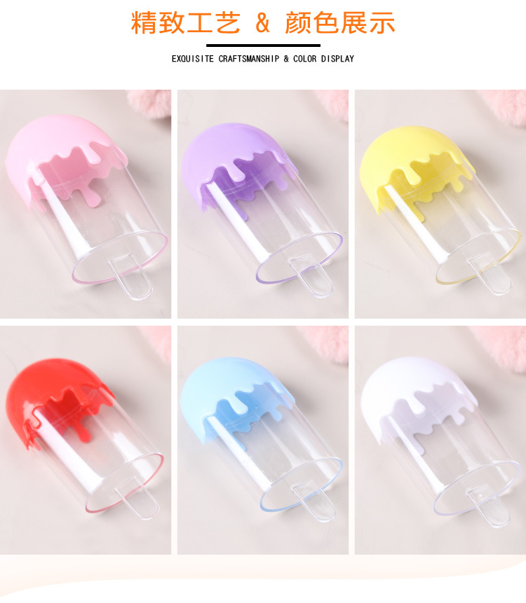 Factory Direct Supply in Stock Creative Korean Cylinder Ice Candy Ice Cream Ice Cream-Shaped Plastic Transparent Candy Box Wedding Candies Box Factory Direct Supply in Stock Creative Korean Cylinder Ice Candy Ice Cream Ice Cream-Shaped Plastic Transparent Candy Box Wedding Candies Box