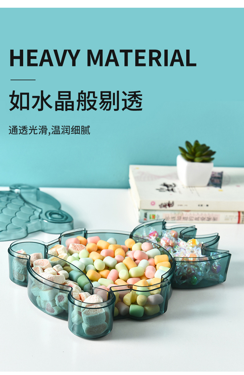 Household Living Room Creative Nut Sealed Dried Fruit Tray Compartment Storage Box with Lid Candy Box Fruit Plate Snack Box Household Living Room Creative Nut Sealed Dried Fruit Tray Compartment Storage Box with Lid Candy Box Fruit Plate Snack Box