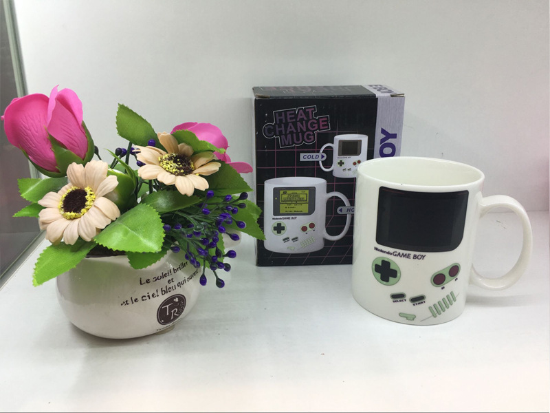Creative Magic Game Machine Color-Changing Mug Super Mario Ceramic Cup Heat Change Color Coffee Cup Mug