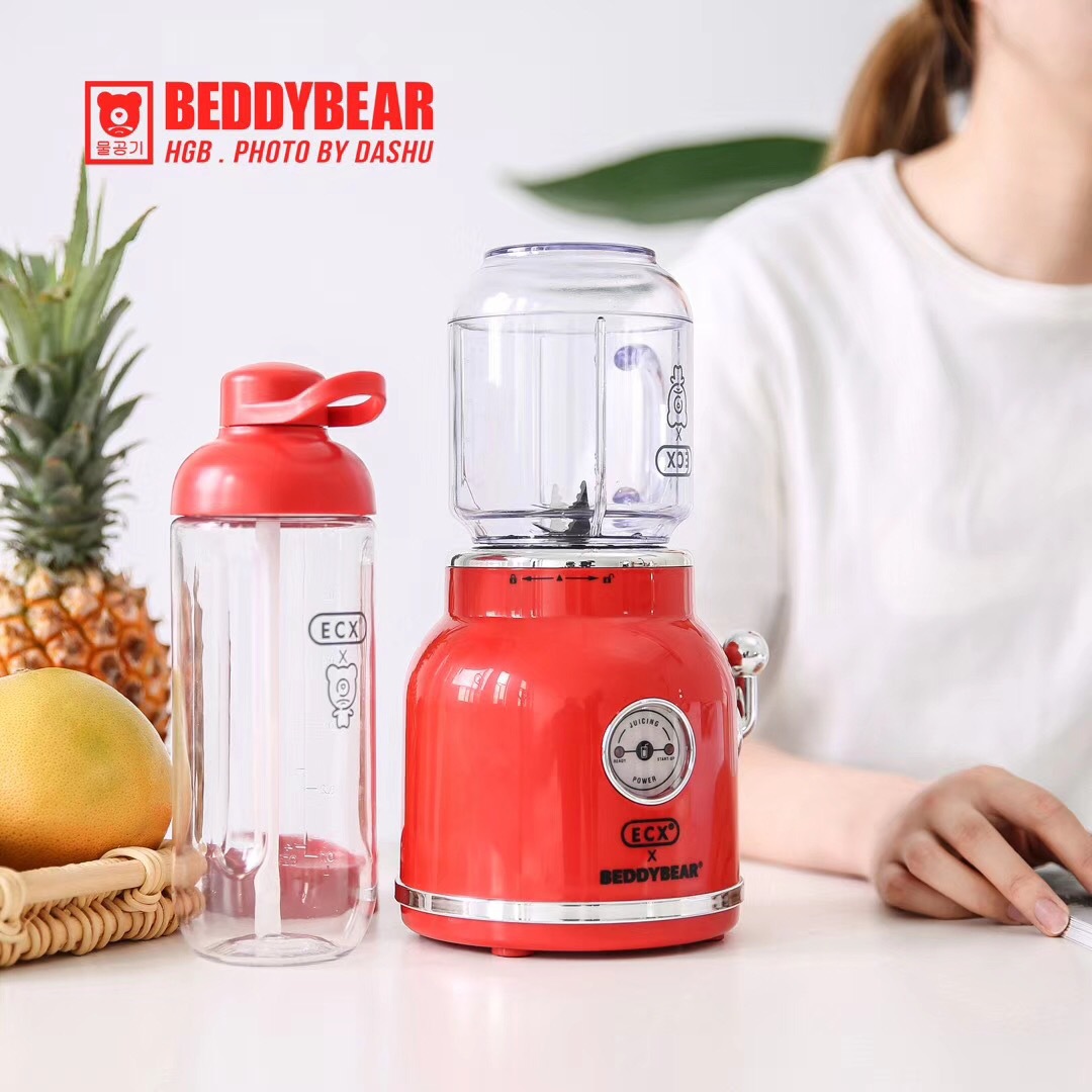 Authentic BEDDYBEAR ECX Juicer Retro Automatic Household Portable Juice Food Mixer Fruit Bumper Machine Authentic BEDDYBEAR ECX Juicer Retro Automatic Household Portable Juice Food Mixer Fruit Bumper Machine