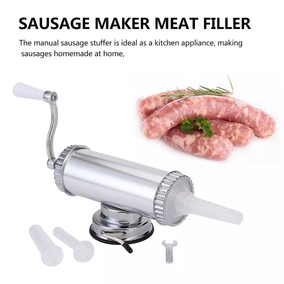 Cross-Type Sausage Filler 2-Pound Aluminum Alloy Suction Cup Household Sausage Filling Machine Manual Sausage Sausage Machine