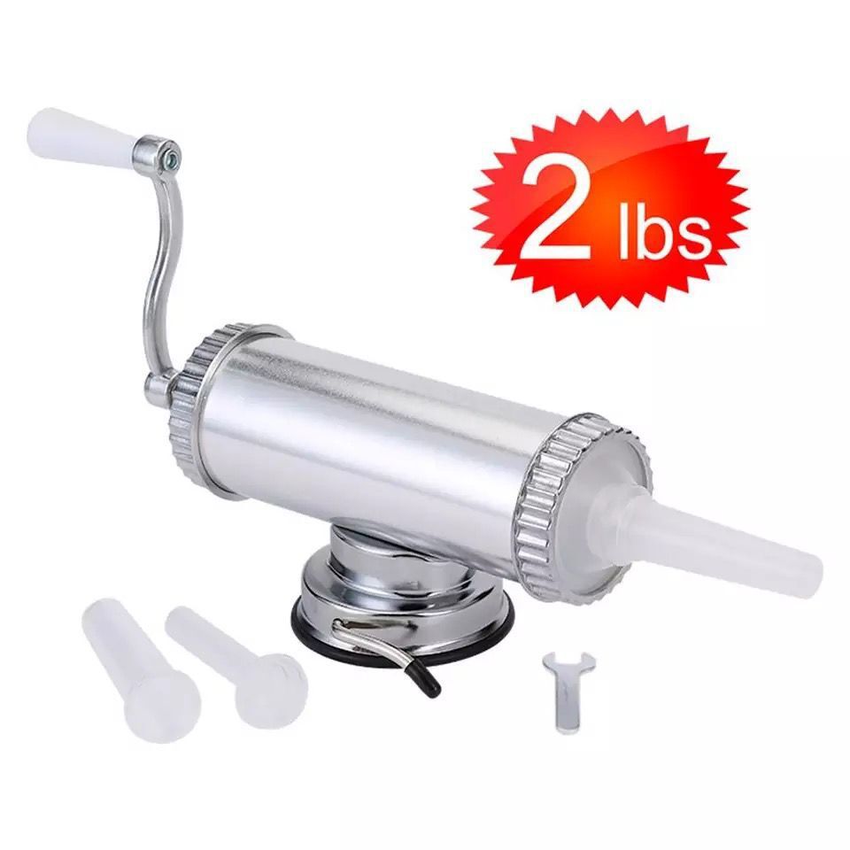 Cross-Type Sausage Filler 2-Pound Aluminum Alloy Suction Cup Household Sausage Filling Machine Manual Sausage Sausage Machine