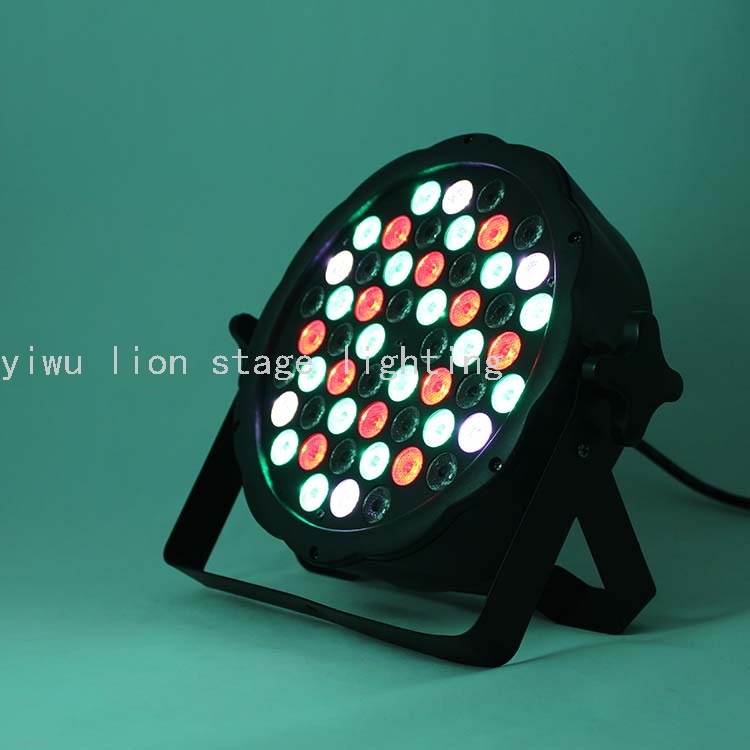 Factory Direct Sales 54 LED Full Color Four-in-One Black Plastic Flat Par Light Bar Wedding Stage Dyeing Photoflood Reflector for Back-Ground Lighting with Stand