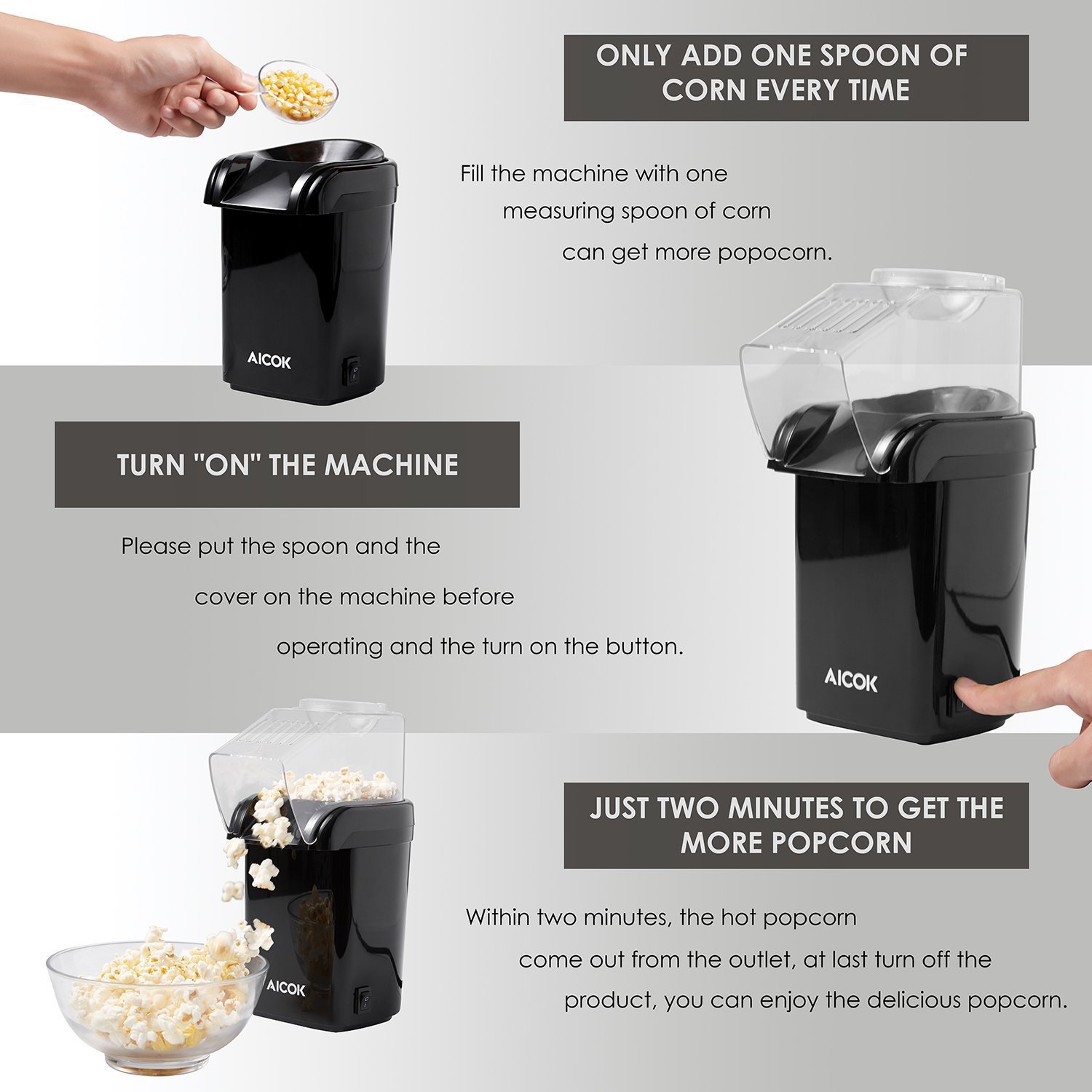 Mini Popcorn Machine Children 'S Electric Household Small Household Appliance Machine Automatic Popcorn Machine Foreign Trade European And American Regulations