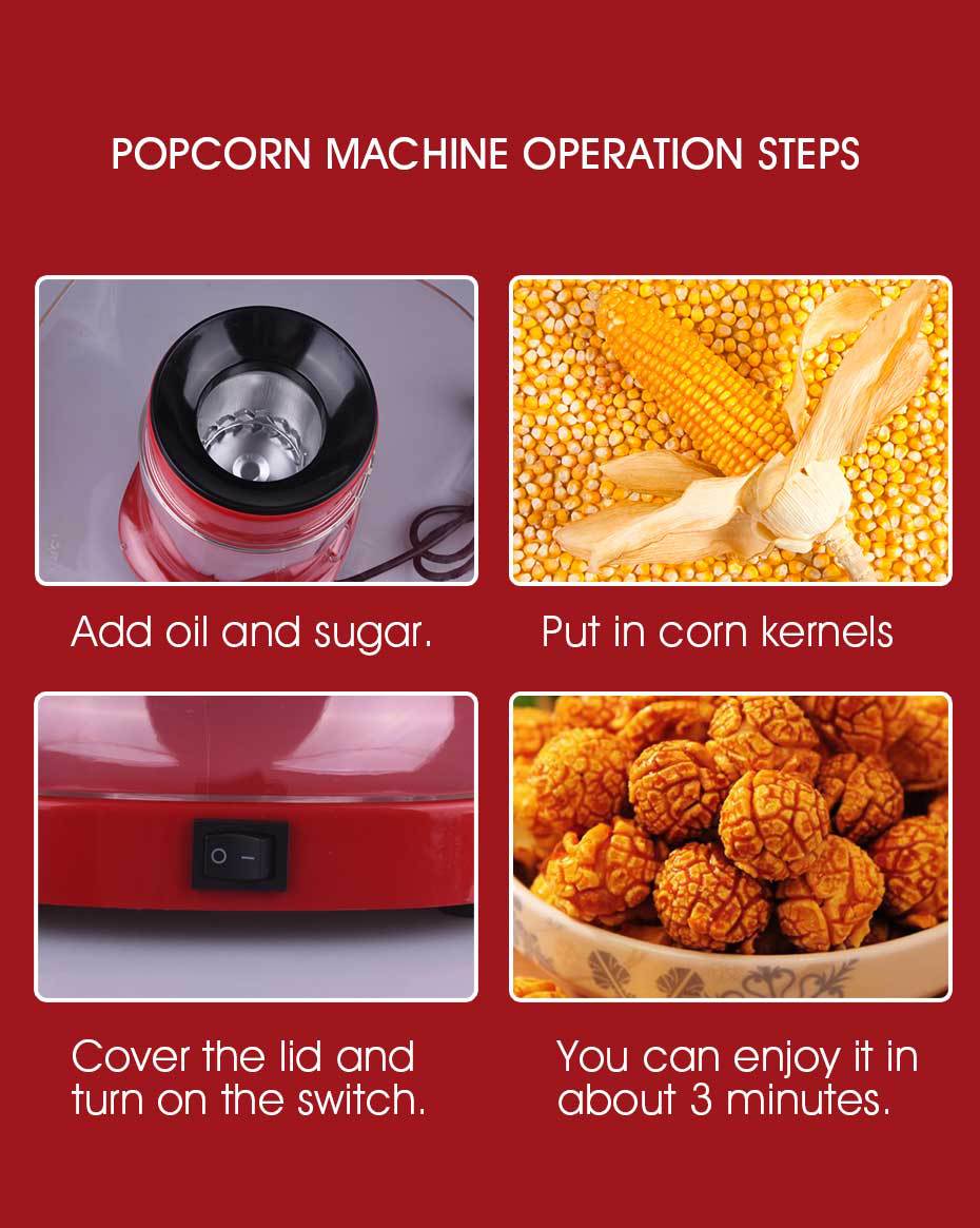 DSP/DSP Popcorn Machine Automatic Household Electric Heating Buds Corn Flower Snacks Children Reach You Popcorn Machine Devices