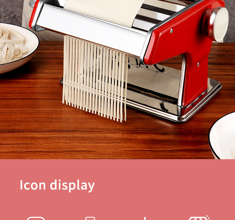 Noodle Maker Household Multi-Functional Three-Knife Stainless Steel Manual Noodles Dumpling Wrapper Machine Noodle Press Wholesale Noodle Maker Household Multi-Functional Three-Knife Stainless Steel Manual Noodles Dumpling Wrapper Machine Noodle Press Wholesale