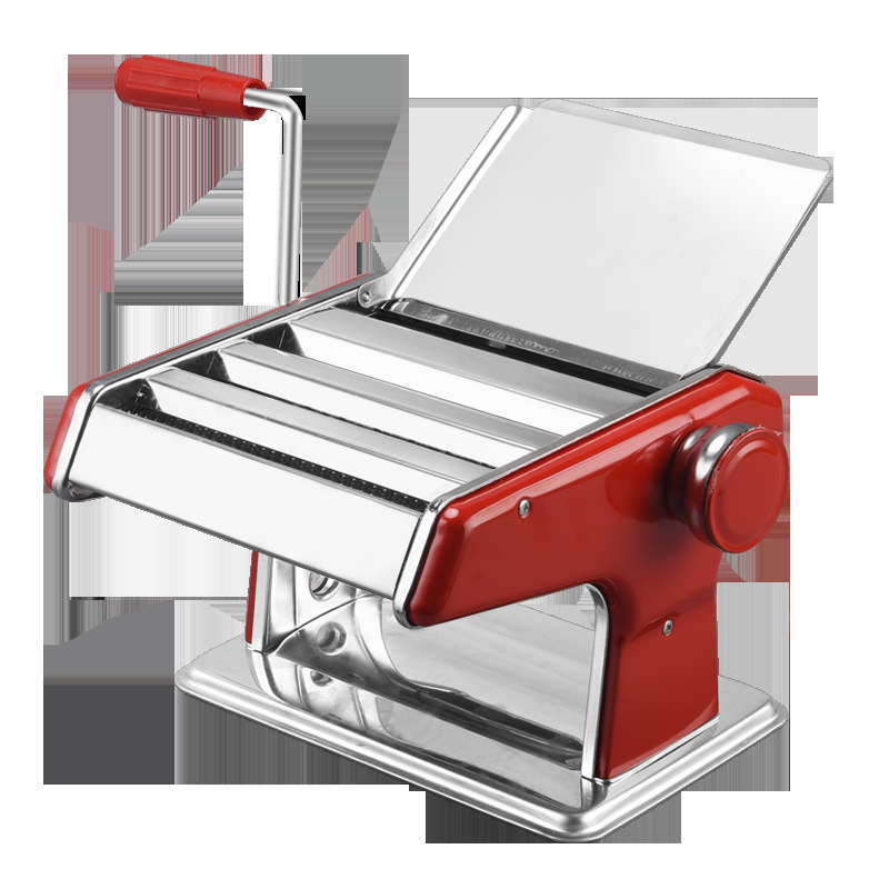 Household Small Noodle Press Manual Stainless Steel Noodle Machine Dumplings Wonton Skin Machine Dough Rolling Machine Noddle-Made Machine