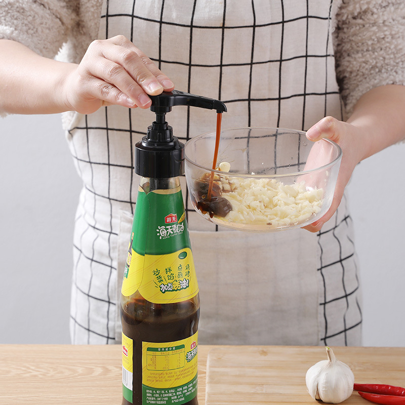 Oyster Sauce Bottle Nozzle Squeeze Oyster Sauce Artifact Pour Fuel Consumption Press Nozzle Nozzle Oyster Sauce Bottle Squeeze Household Oyster Sauce Pump Head Squeezing Machine