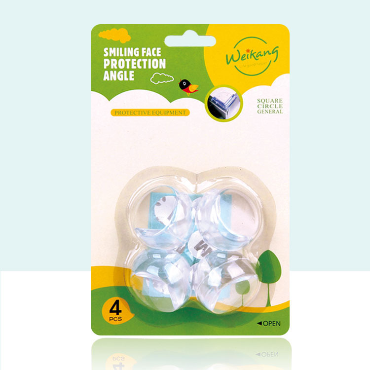 Transparent and environment-friendly child protection corner/high quality silicone anti-collision corner/spherical soft cover Angle anti-collision mat cross-border wholesale