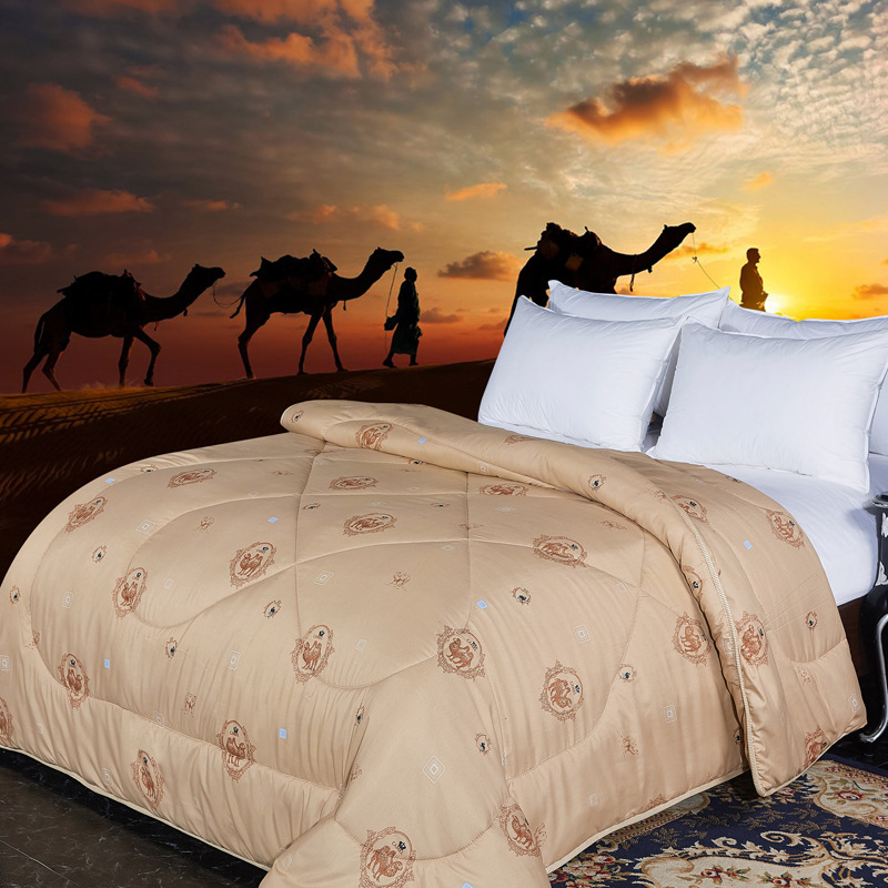Camel Hair Quilt Will Sell Gift Quilt Factory Direct Sales Non-Running Wool Thickened Camel Quilt Running Rivers and Lakes Quilt Quilt for Spring and Autumn Wholesale