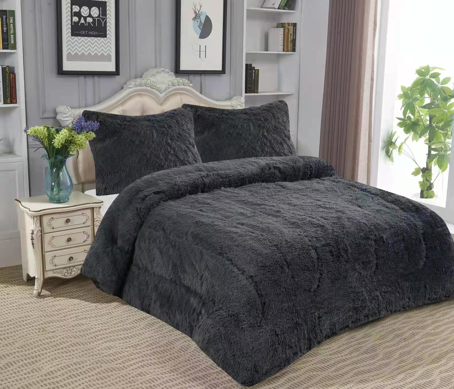 Cross-Border Amazon Quilt Cover Three-Piece Plush Winter Quilt Four-Piece South American Bedding Foreign Trade Quilt Velvet Blanket
