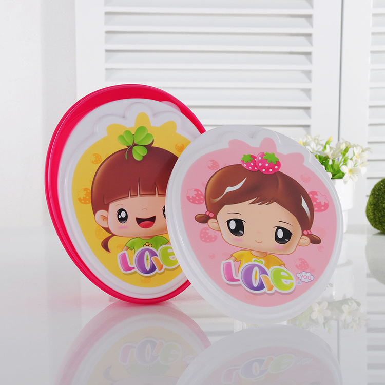 Manufacturers direct creative cartoon fresh-keeping box four sets of plastic fresh-keeping box accessories accessories storage box