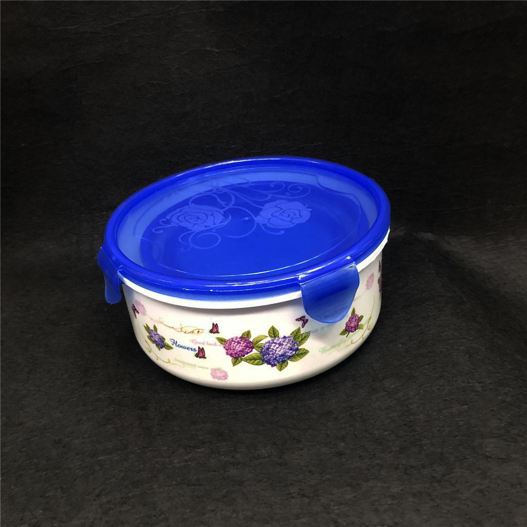Solid color printed round fresh-keeping box set of 3 sealed storage transparent fresh-keeping box advertising gifts wholesale rs-1316