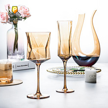 European-Style Vintage Embossed Phnom Penh Taiyanghua Glass Cup Restaurant Milk Tea Shop Cold Drink Juice Cup