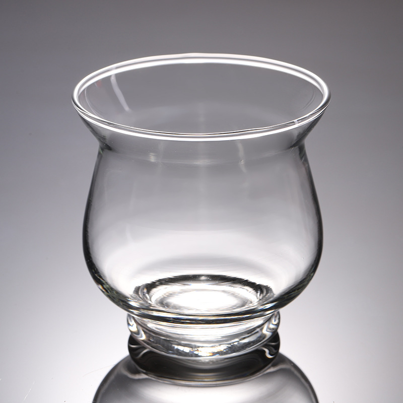 Manufacturers Supply Customizable Trumpet Transparent Glass Cup Waist Drum Type Storm Lantern Candle Cup DIY Candlestick Cup Manufacturers Supply Customizable Trumpet Transparent Glass Cup Waist Drum Type Storm Lantern Candle Cup DIY Candlestick Cup