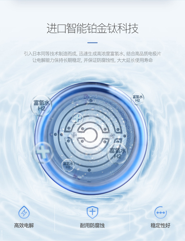  Quality Assurance Rich Hydrogen Water Cup High Concentration Rechargeable Plain Water Cup Health Cup Glass Cup